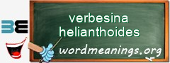 WordMeaning blackboard for verbesina helianthoides